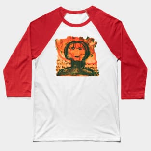 cave art inspired design, woman and tree of life Baseball T-Shirt